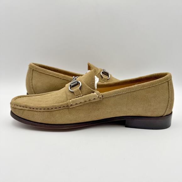 Martin Dingman Mens Addison Loafers US 8 EU 41 Tan Suede Water Repellent NIB - Picture 8 of 13